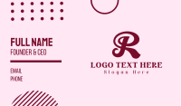 Feminine Letter R  Business Card Design
