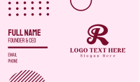 Feminine Letter R  Business Card