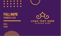 Golden Elegant Crown Business Card Design