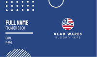 Circle American Flag  Business Card Image Preview