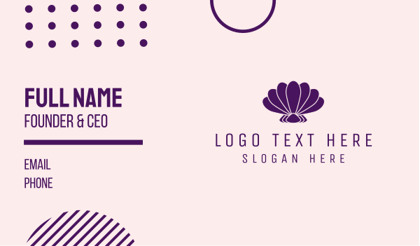 Purple Beauty Shell Business Card Design