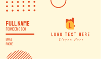 Simple Orange Chicken Lettermark Business Card Design