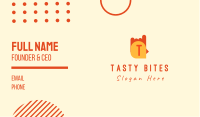 Simple Orange Chicken Lettermark Business Card