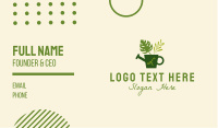Plant Watering Can Lettermark Business Card