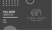 Geometric Elephant Business Card