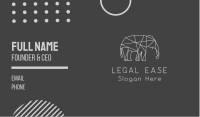 Geometric Elephant Business Card