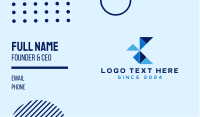 Geometric Letter K Business Card Design