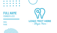 Modern Tooth Outline Business Card