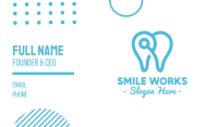 Modern Tooth Outline Business Card