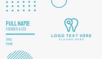 Modern Tooth Outline Business Card