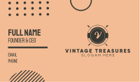 Vintage Arrow Lettermark Business Card Image Preview