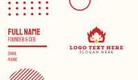 Red Flame Business Card example 1