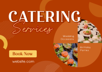 Food Catering Services Postcard Design