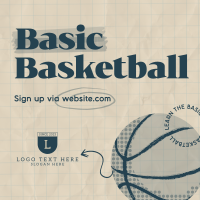 Retro Basketball Instagram Post Design