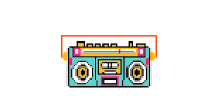 Radio 8 Bit Twitter Post Design