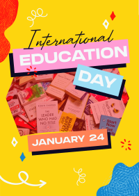 Quirky Cute Education Day Flyer