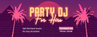 Synthwave DJ Party Service Facebook Cover