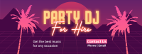 Synthwave DJ Party Service Facebook Cover Image Preview