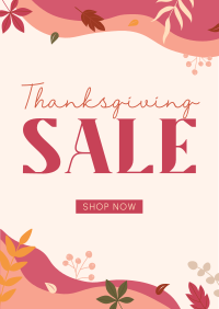 Thanksgiving Falling Leaves Poster