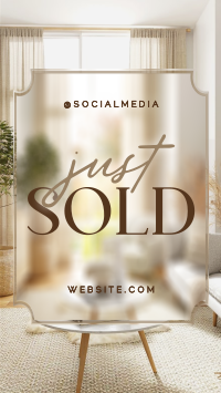 Minimalist Just Sold Real Estate Facebook Story Design