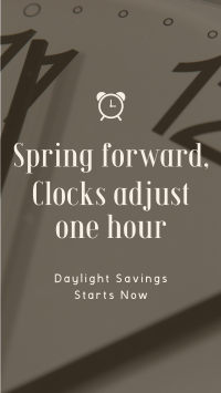 Calm Daylight Savings Reminder TikTok Video Image Preview