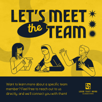 Meet Team Employee Linkedin Post Design