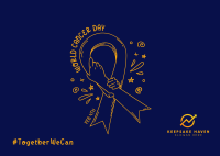 Cancer Day Drawing Postcard Image Preview