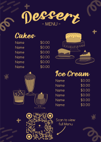 Discounted Desserts Menu