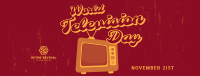 Retro TV Day Facebook Cover Image Preview