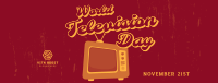 Retro TV Day Facebook Cover Image Preview