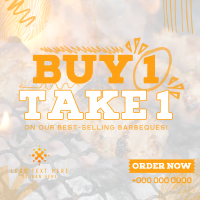 Buy 1 Take 1 Barbeque Instagram Post Design