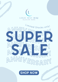 Cheerful Sale on Our Anniversary Poster