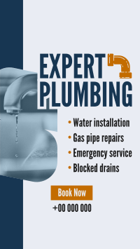 Minimalist Expert Plumbing TikTok Video