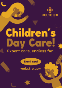 Daycare Services Quirky Poster