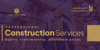 Professional Construction Services Twitter Post