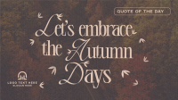 Trendy Autumn Greeting Facebook Event Cover