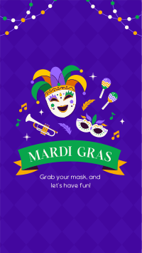 Mardi Gras Celebration Instagram Story