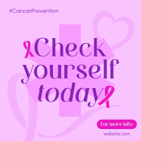 Cancer Prevention Check Linkedin Post Design