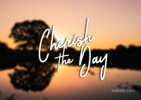 Cherish The Day Postcard Design