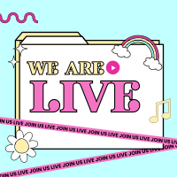 Cute Livestream Instagram Post Design