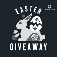 Floral Easter Bunny Giveaway Instagram Post Design