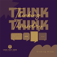 Modern Thinking Thursday Instagram Post Design