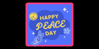 Peace Day Text Badge Twitter Post