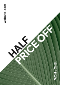 Half Price Plant Poster Design