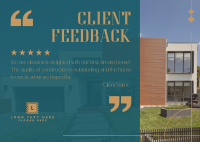 Customer Feedback on Construction Postcard