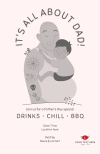 Cool Dad Celebration Invitation Design