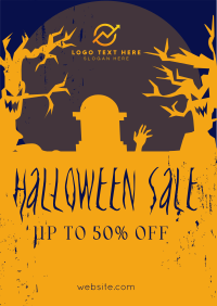 Spooky Trees Sale Poster