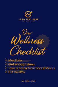 Wellness Checklist Pinterest Pin