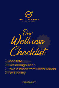 Wellness Checklist Pinterest Pin Image Preview