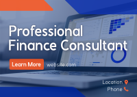 Professional Finance Consultant Postcard Design